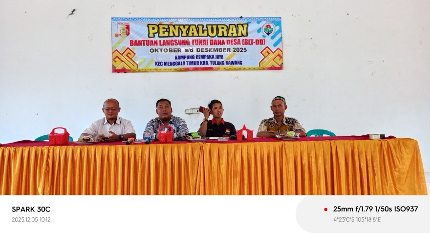 Penyaluran Bantuan BLT-DD TriWulan Oktober - Desember tahun 2025